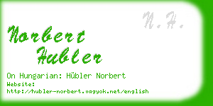 norbert hubler business card
