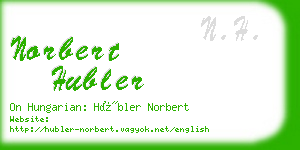 norbert hubler business card